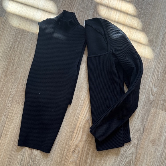 Aritzia Black Sculpt Knit Tops - Picture 7 of 7